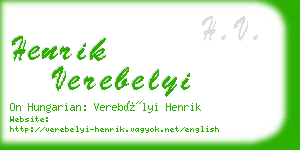 henrik verebelyi business card